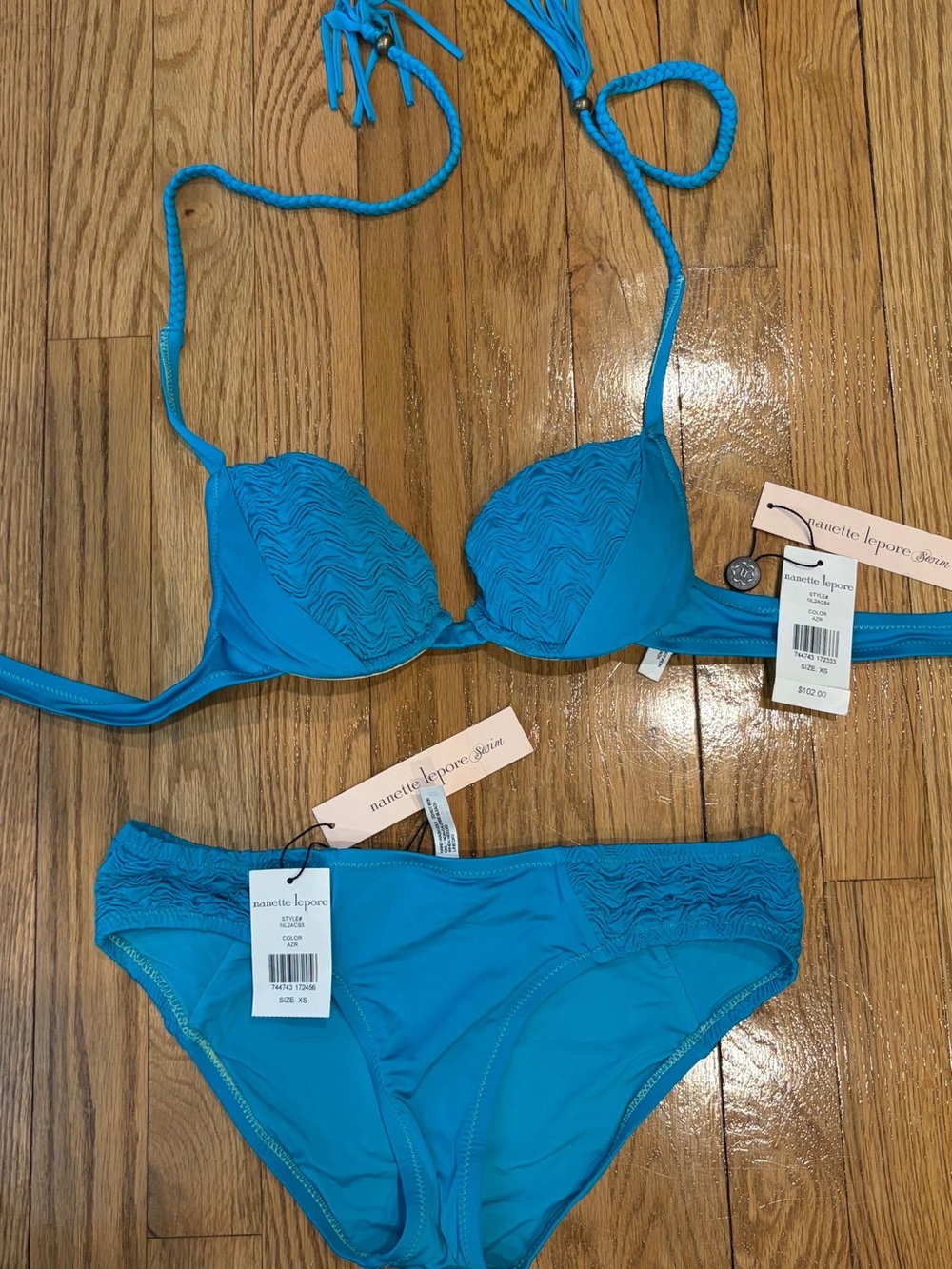Nanette Lepore Turquoise Blue Bikini Set
